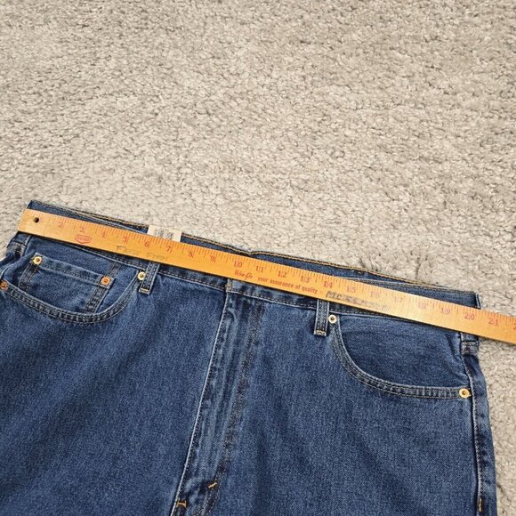 Levis 550 Jeans Men 40x32 Blue Relaxed Taper Fit Medium Wash‎ Cowboy Biker Denim - Picture 8 of 12